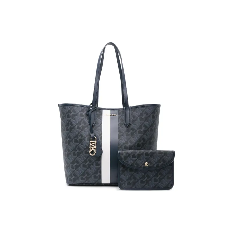 MICHAEL KORS Eliza Series PVC Tote Bag Shopping Bag Combo One Shoulder Handbag Women's Sea Blue-2