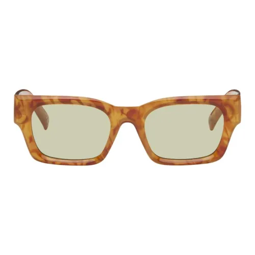Le Specs Polymer Rectangular Sunglasses Unisex Yellow