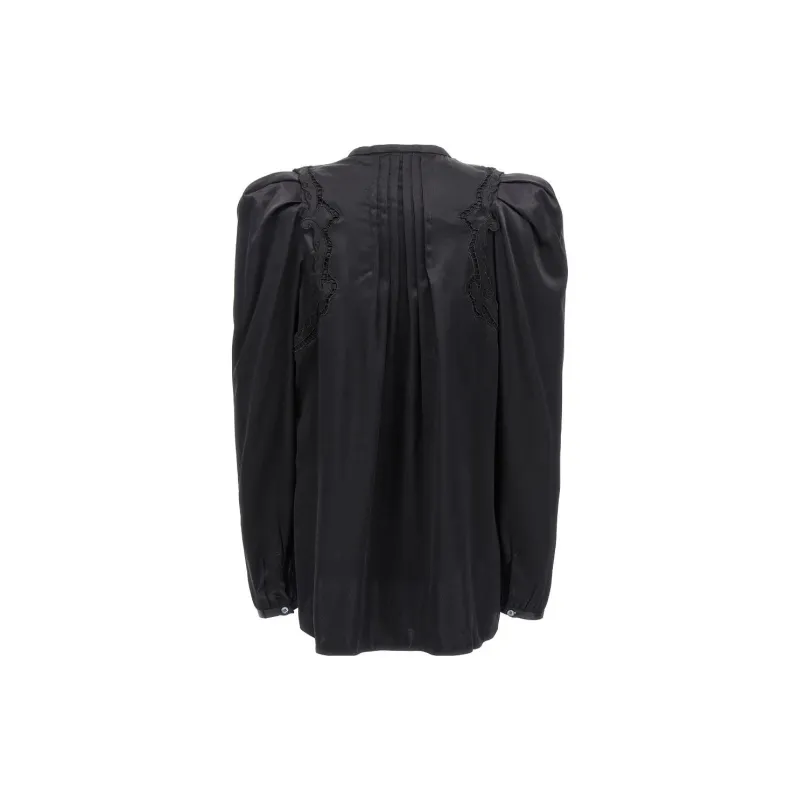 ISABEL MARANT Lace Detailed Crewneck Blouse-1