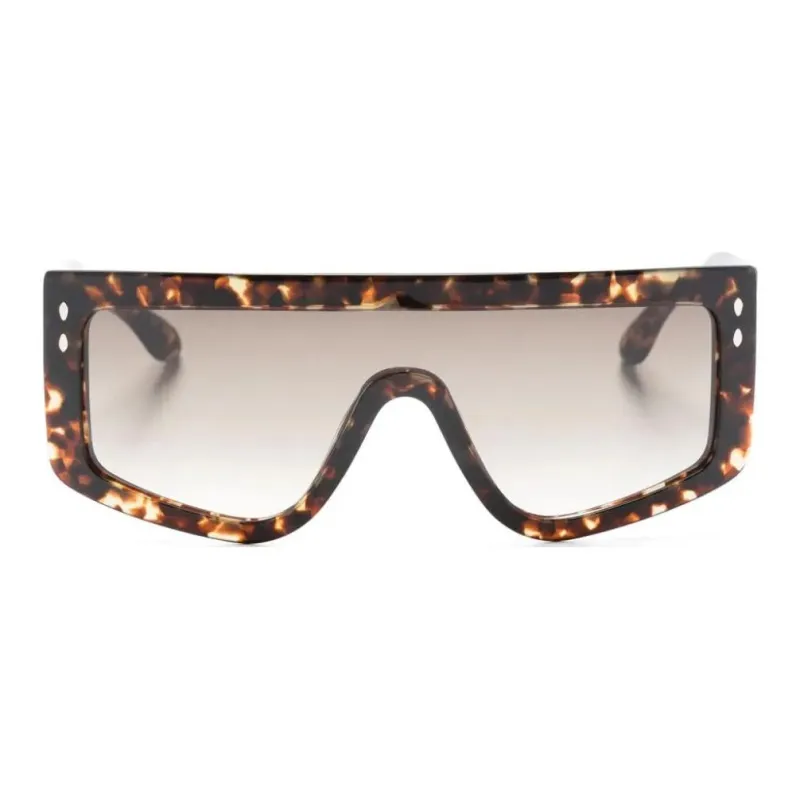 ISABEL MARANT Eyewear Havana Shield-frame Sunglasses-1