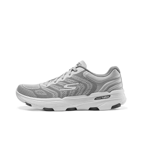 Skechers Anti Slip Wear Resistant Low Top Running Shoes Men's Gray