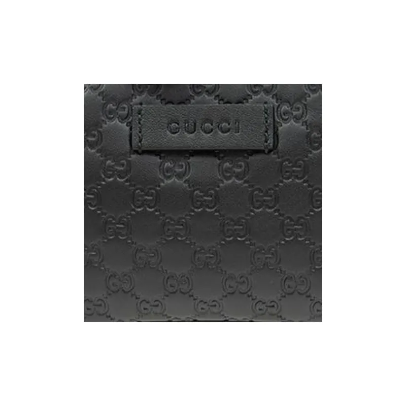GUCCI Cow Leather Coin Purse Wallet Regular Women's Black-4