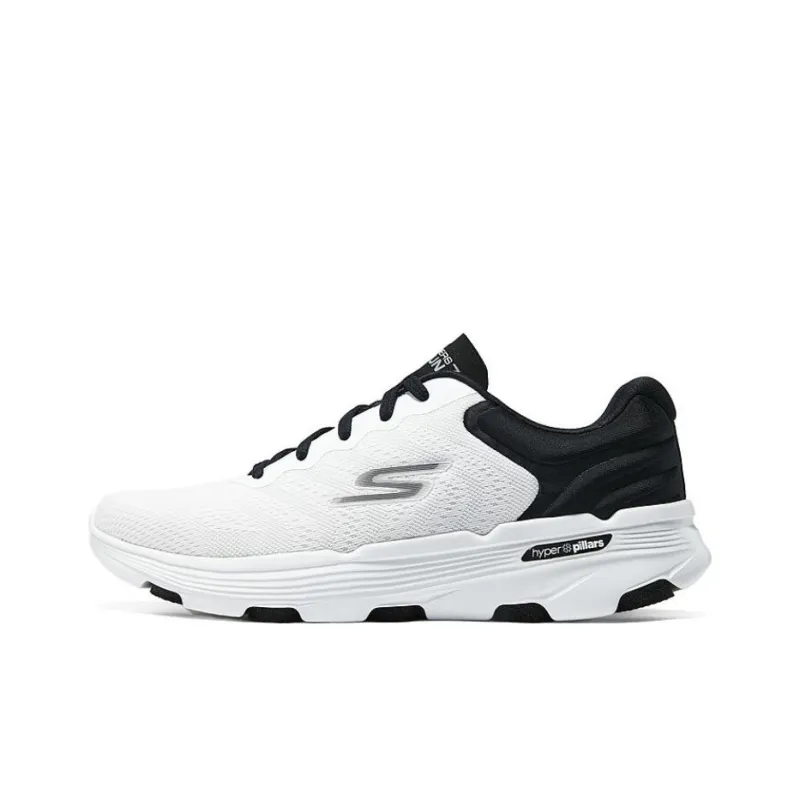 Skechers Anti Slip Wear Resistant Low Top Running Shoes Men's White Black-0