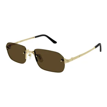 Cartier Rectangle-frame Rimless Sunglasses