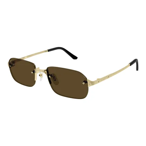 Cartier Rectangle-frame Rimless Sunglasses