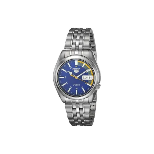 SEIKO Automatic Mechanical Movement Stainless Steel Strap Japanese / Korean Watches 37mm Men's Watches Blue Dial