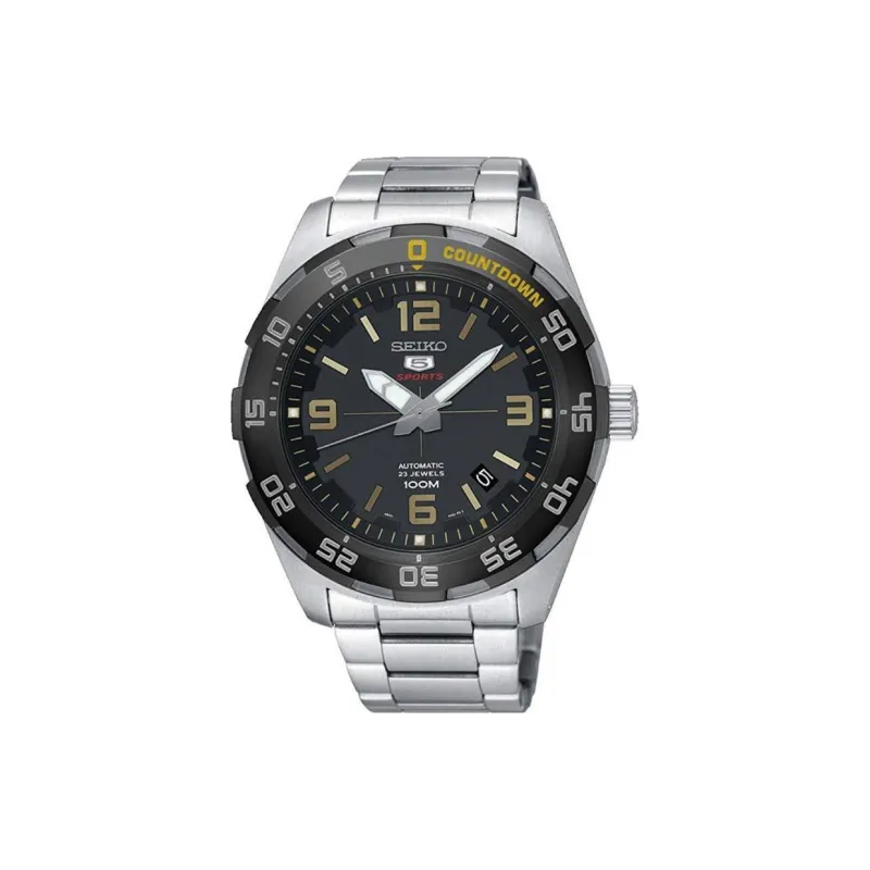 SEIKO Automatic Mechanical Movement Stainless Steel Strap Watch 44mm Men's Watch Black Dial-0