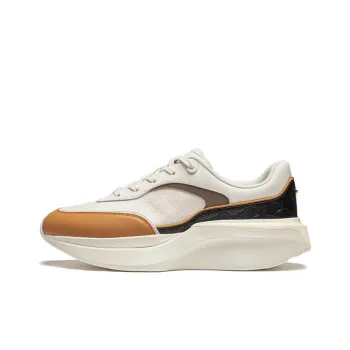 LI NING 1990 Dimensity Cushioning Wear Resistant Low Top Running Shoes Men's White Black Brown