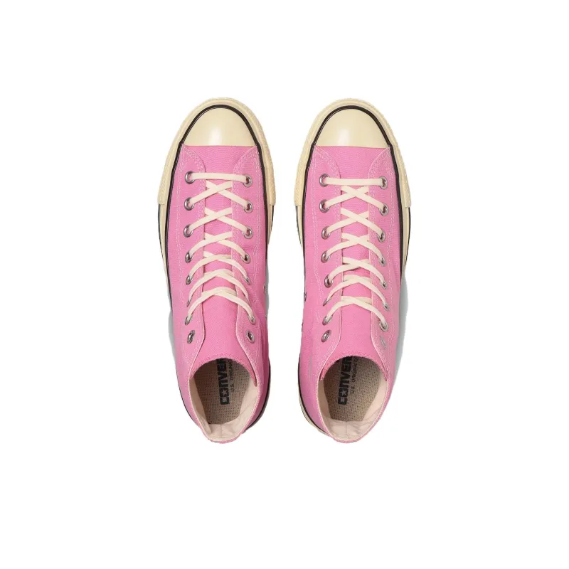 Converse All Star Us Agedcolors Hi Slip Resistant Abrasion Resistant Shock Absorbers High Top Canvas Shoes Unisex Pink-3