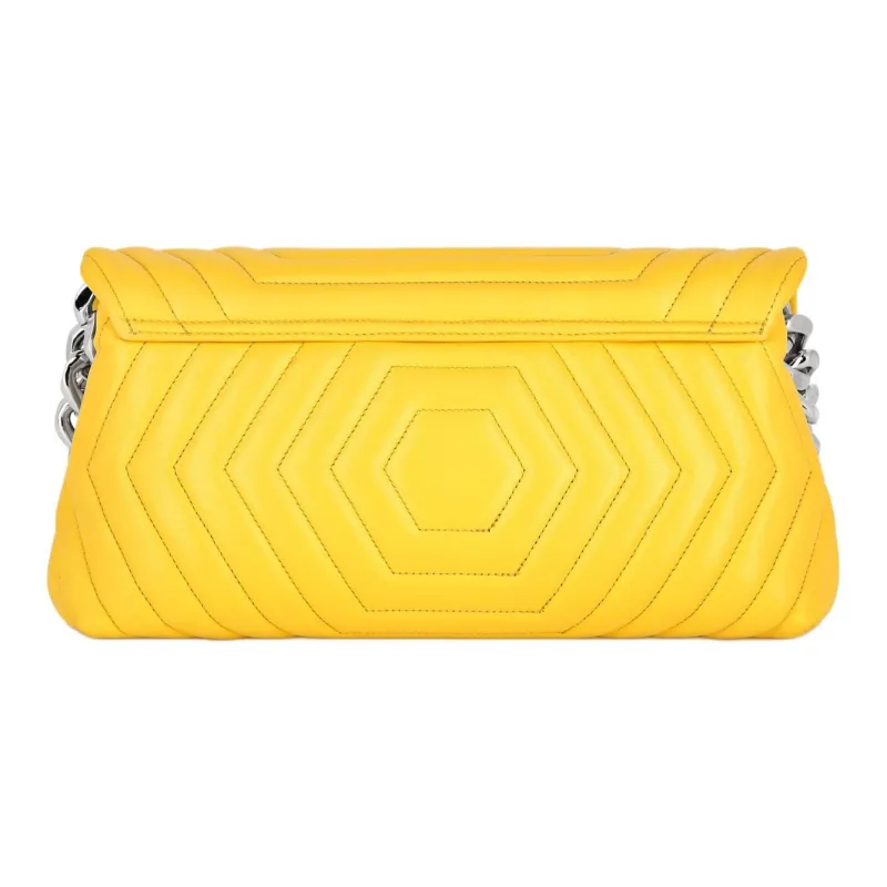 PHILIPP PLEIN Nappa Sheepskin Handbag Shoulder Bag Women's Yellow-1