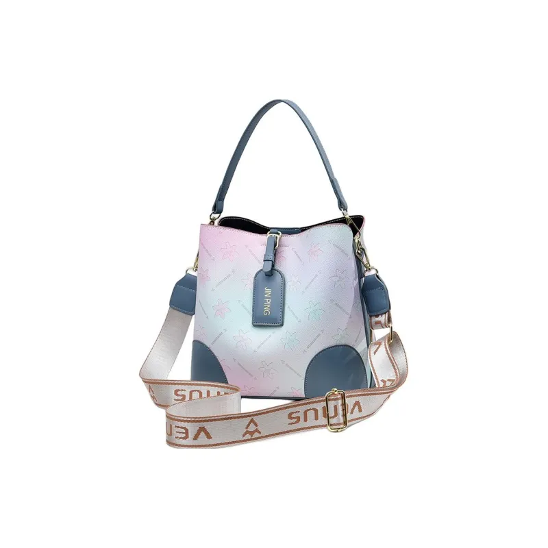 Weymond PU Bucket Bag, Crossbody, One Shoulder Handbag Women's Ecru/Blue/Purple/Pink/Brown/Black-14