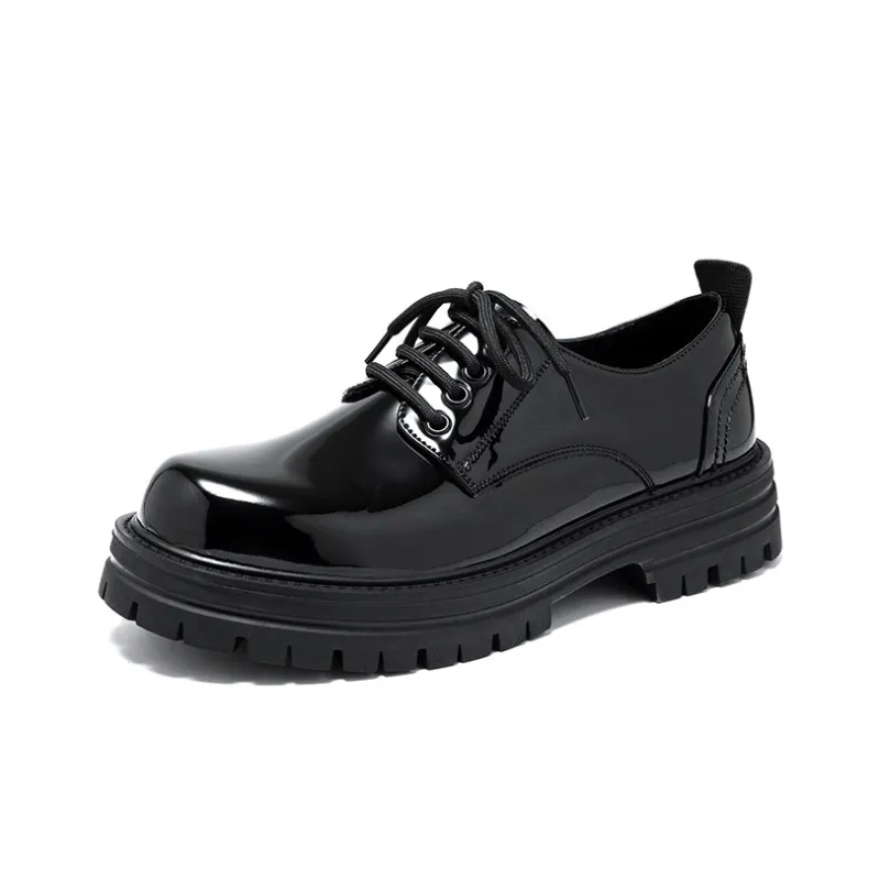 V ZERO FIVE Men's Casual Shoes Men Low Top Black/Brown/Gray/Patent Leather-0