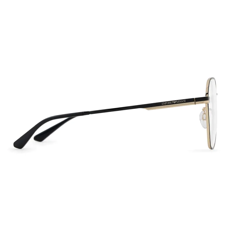 EMPORIO ARMANI Metal Irregular Shape Eyeglass Frames Women's Black-2