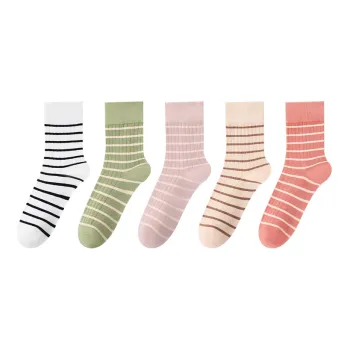 H-YXIANG Mid-Calf Socks Women's 5 Pack