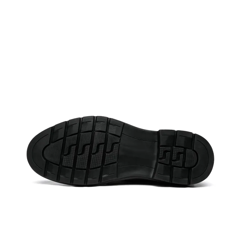FAPAI Men's Casual Shoes Men Low Top Brown/Black-5