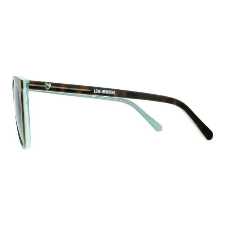 LOVE MOSCHINO Acetate Plastic Oval Sunglasses Women's Black-2