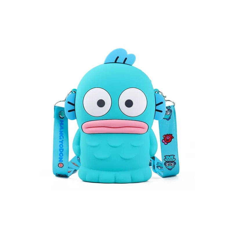 Sanrio Hangyodon Polyester Shoulder Bag, Crossbody Bag Regular Unisex Blue-0