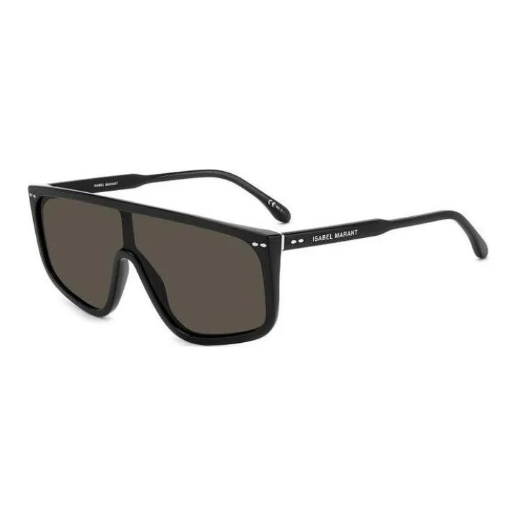 ISABEL MARANT Acetate Irregular Shape Sunglasses Unisex Black-0