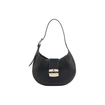 Furla Club 2 Calfskin Handbag, Shoulder Bag Women's Black