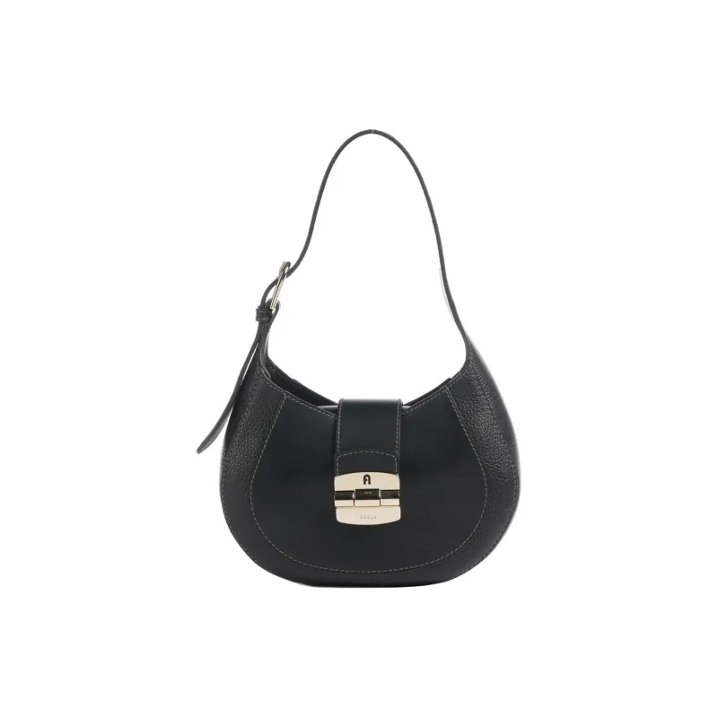 Furla Club 2 Calfskin Handbag, Shoulder Bag Women's Black-0