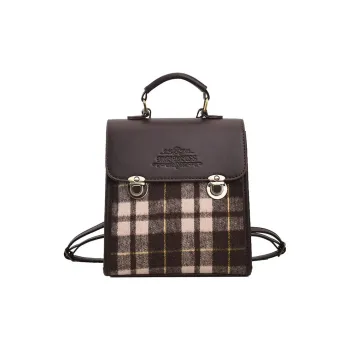 Meow In The Grass PU Backpacks Backpack Regular Women's Coffee/Brown/Khaki