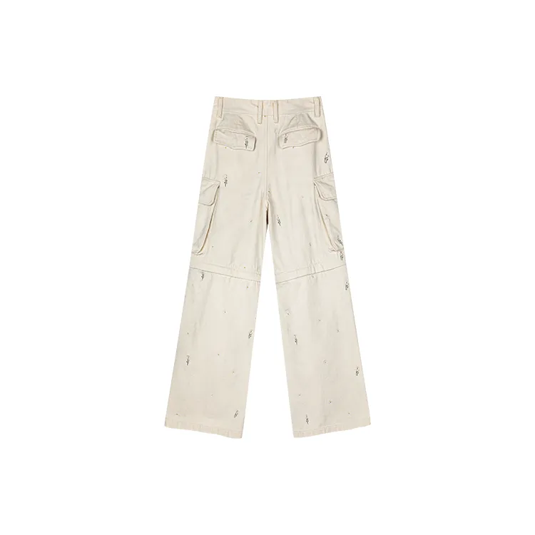 UOOYAA Casual Pants Women's Ecru-1