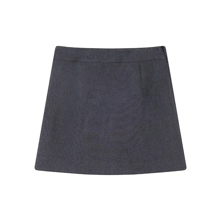 Ouyang Casual Short Skirts Women's Gray-1
