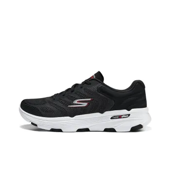 Skechers Anti Slip Wear Resistant Low Top Running Shoes Men's Black White