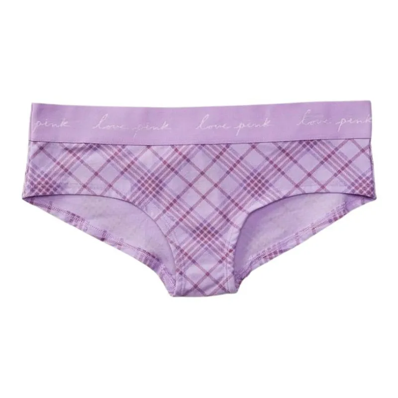 VICTORIA'S SECRET Underpants Women's 1 Pack Light Purple Check-0