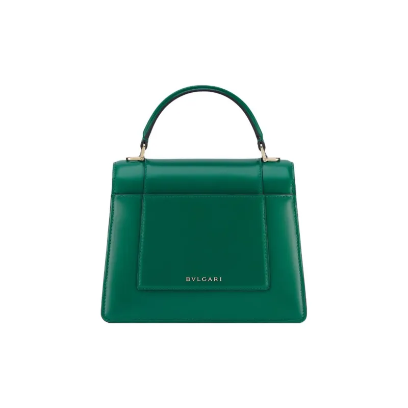 BVLGARI Serpenti Forever Calfskin Shoulder Bag Crossbody Bag Handbag Medium Size Women's Green-2