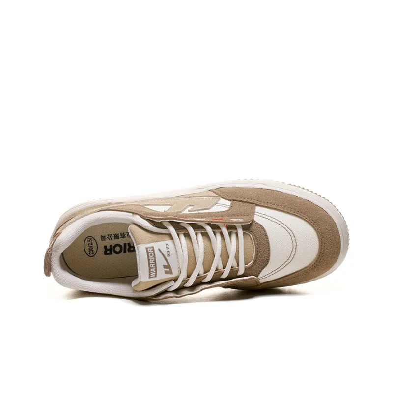 Warrior Slip Resistant, Abrasion Resistant, Breathable Low Top Canvas Shoes Women's Beige Brown-2