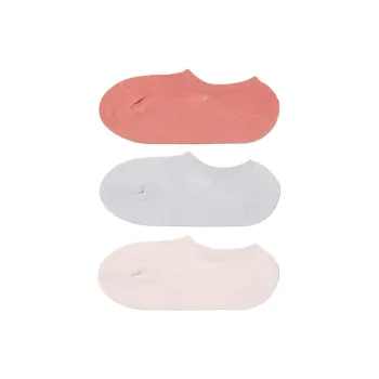 UNIQLO No-Show Socks Women's 3 Pack Orange Yellow