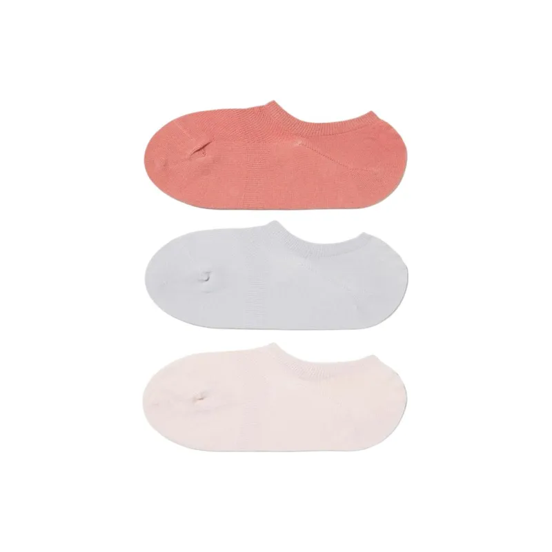 UNIQLO No-Show Socks Women's 3 Pack Orange Yellow-0