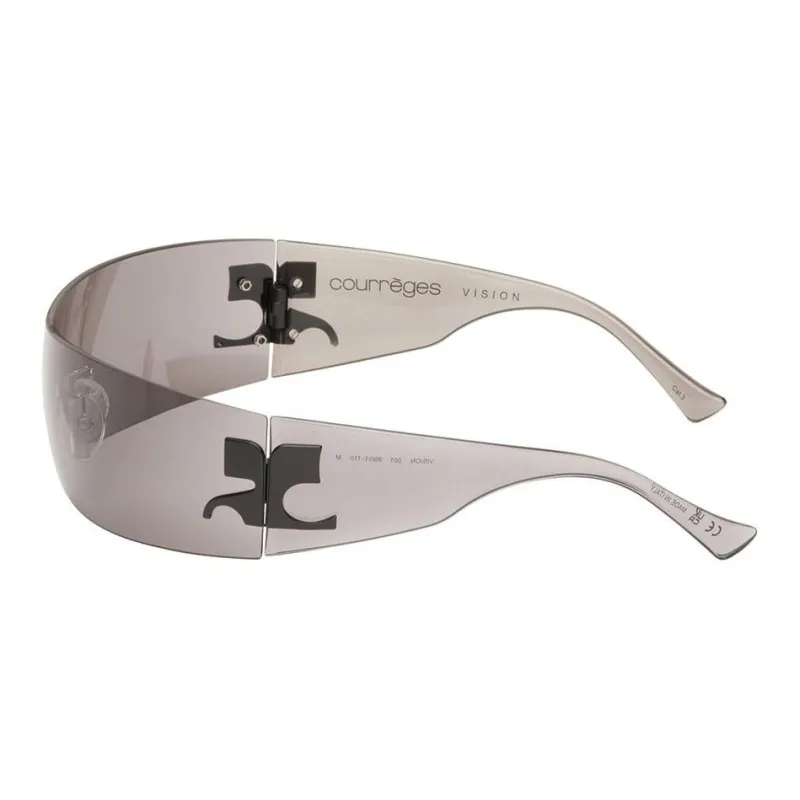 COURREGES Logo hinge Shield Sunglasses-2