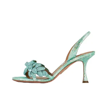 AQUAZZURA Glactic Flower 75mm Leather Sandal