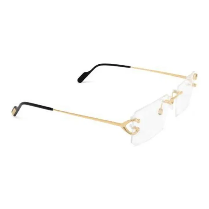 Cartier Eyewear Rimless Rectangle frame Glasses-3