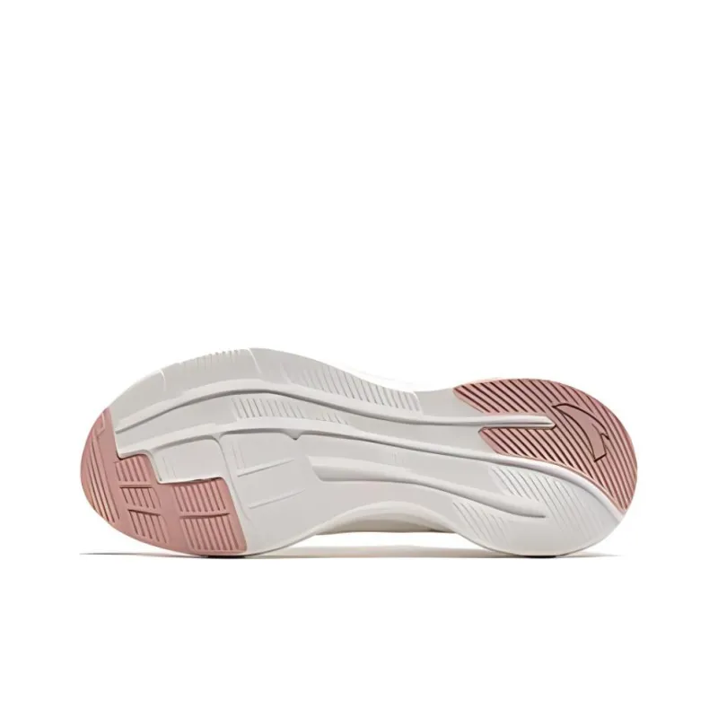 Anta Cushioned Slip-Resistant Low-Top Running Shoes Women's White Gray-3