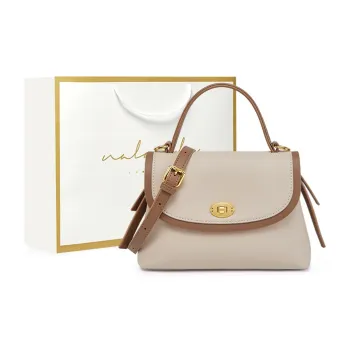 Narandu Cow Leather Small Square Bag Handbags Medium Size Women's Alaska White