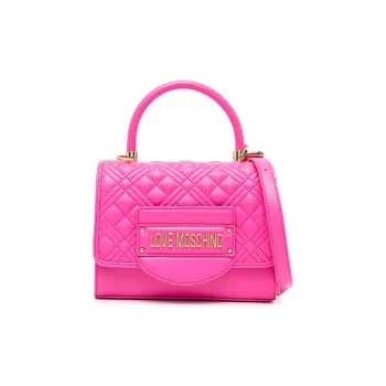 LOVE MOSCHINO Polyurethane Shoulder Bag, Crossbody Bag, Handbag Women's Peach Pink