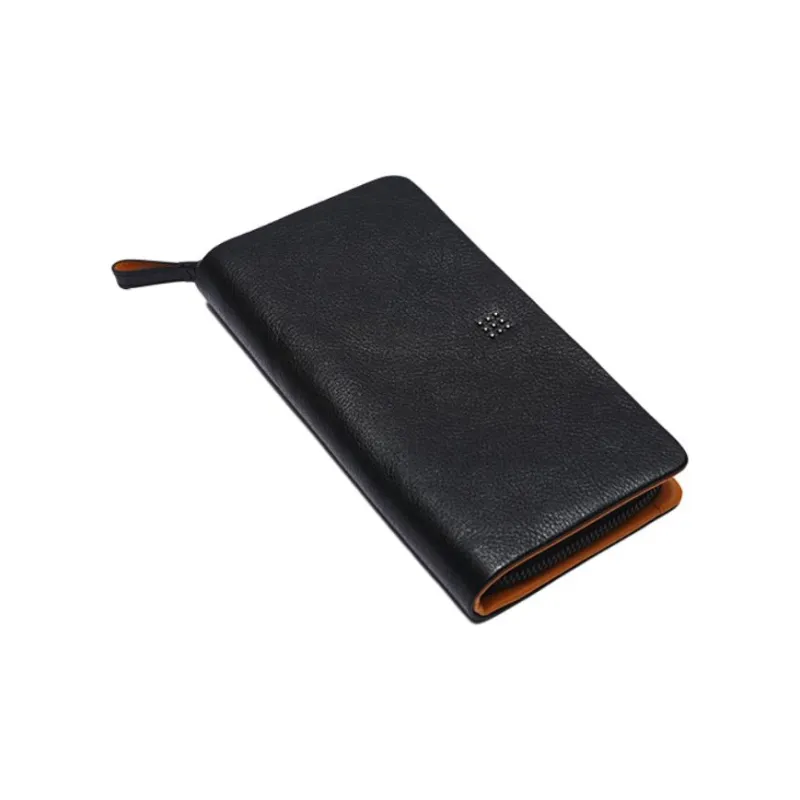 Thereble Cow Leather Card Holder, Clutch Wallet, Wallet Regular Men's Black-3