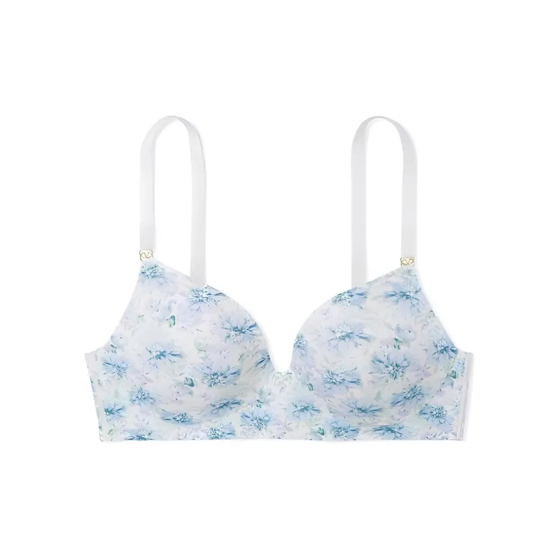 VICTORIA'S SECRET Bra Women's Blue Floral Print-0