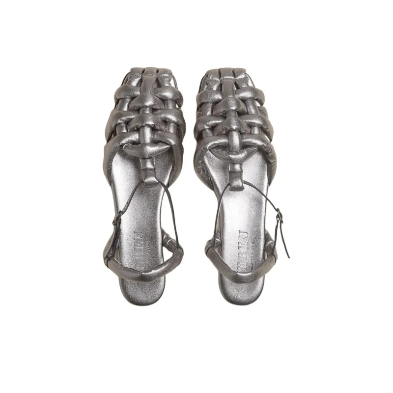 Hereu Cabersa Roman Sandals 0.5cm Women's Silver-1
