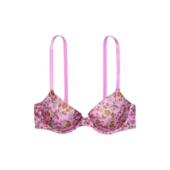 Victoria's Secret Bra Women's Raspberry Pink Floral Print
