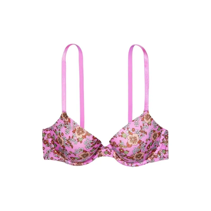 Victoria's Secret Bra Women's Raspberry Pink Floral Print-0