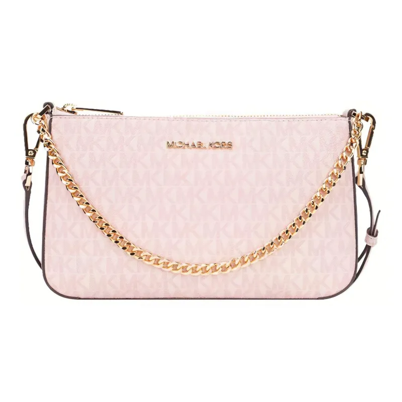 MICHAEL KORS Jet Set Travel Leather Handbag Shoulder Bag Crossbody Bag Medium Size Women's Pink-0