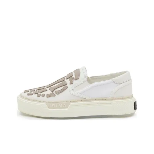 AMIRI Skateboard Shoes Women's Low-Top Beige