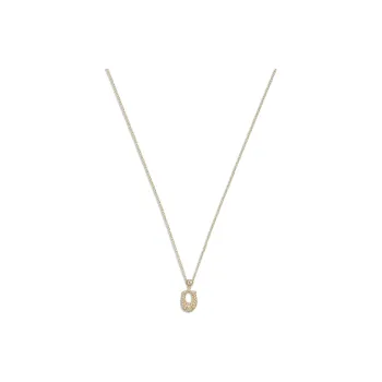 COACH Brass Plated, Glass, Crystal Necklaces Women's Gold