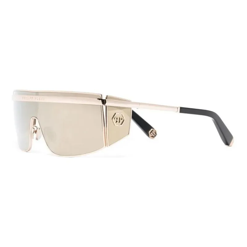 PHILIPP PLEIN Metal Irregular Shape Sunglasses Women's Gold-0
