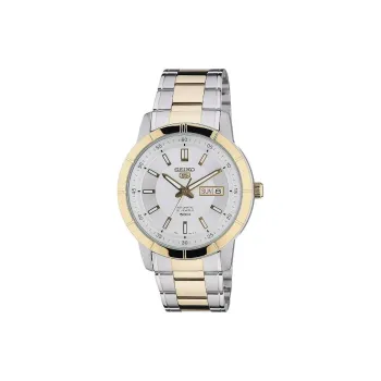 SEIKO Automatic Mechanical Movement Stainless Steel Strap Watch Men's Watch White Dial