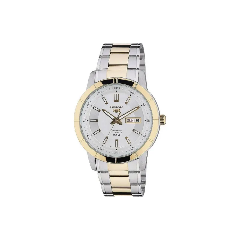 SEIKO Automatic Mechanical Movement Stainless Steel Strap Watch Men's Watch White Dial-0